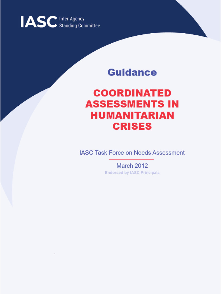 Operational Guidance For Coordinated Assessments in Humanitarian Crises ...