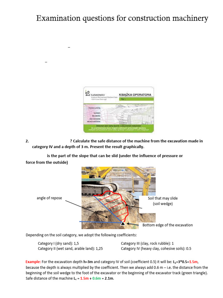 Exam Questions - Backhoe-Loaders | PDF