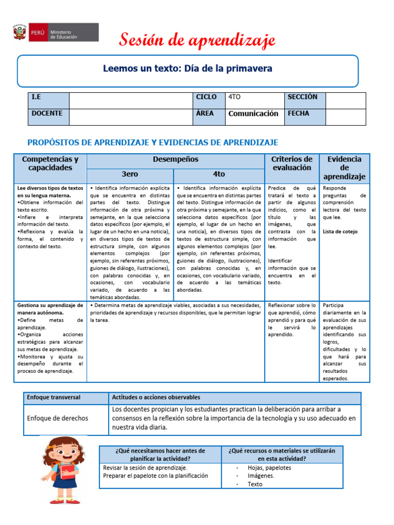 Leemos Juntos - Día de La Primavera | PDF