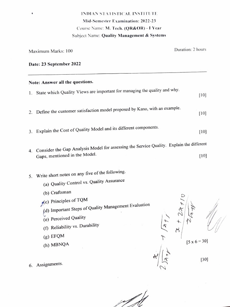 QMS 22 Midsem | PDF