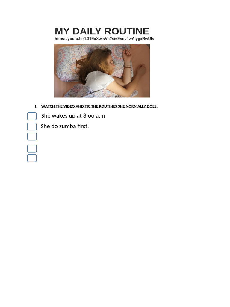 My Daily Routine | PDF