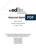 Historical Statistics: Fedex Corporation Financial and Operating Statistics Fy 1998 - Fy 2007