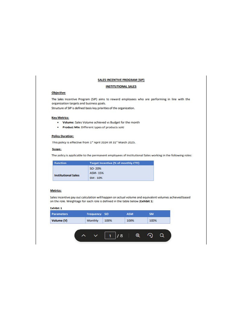 Sales Incentive | PDF