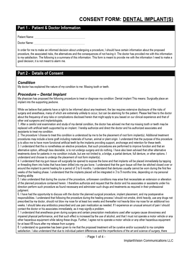 Consent Implant | PDF