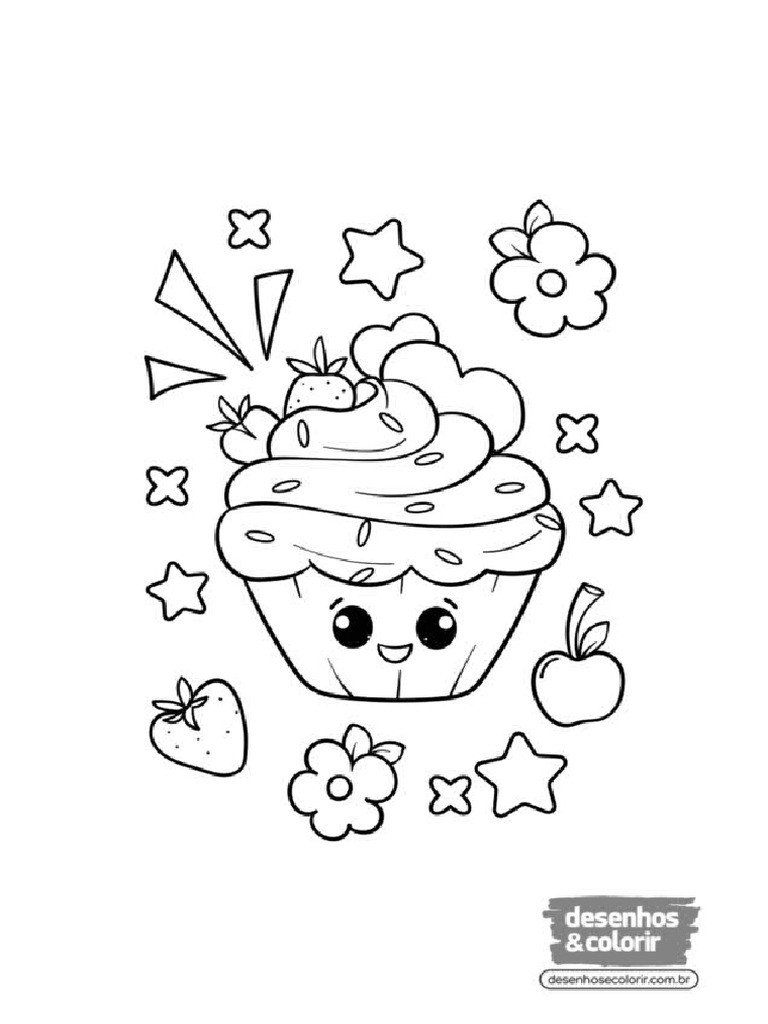 Desenhos colorir bolo pdf