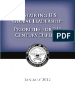 U.S. Defense Strategic Guidance