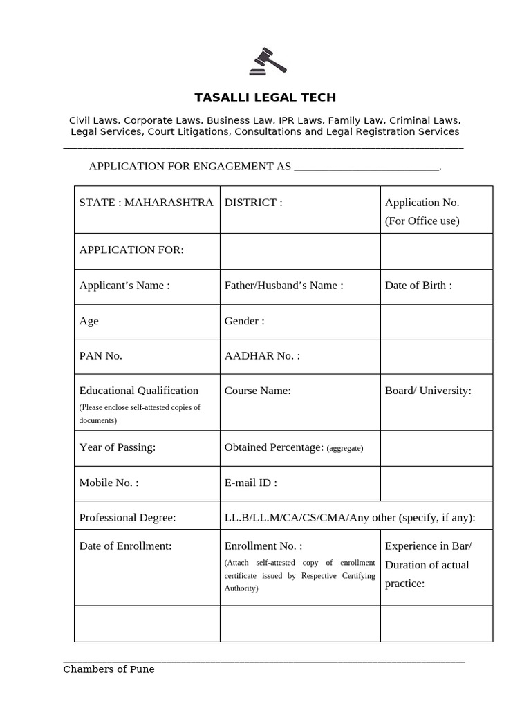 Application Form On Letterhead For Empanelment of Associates | PDF