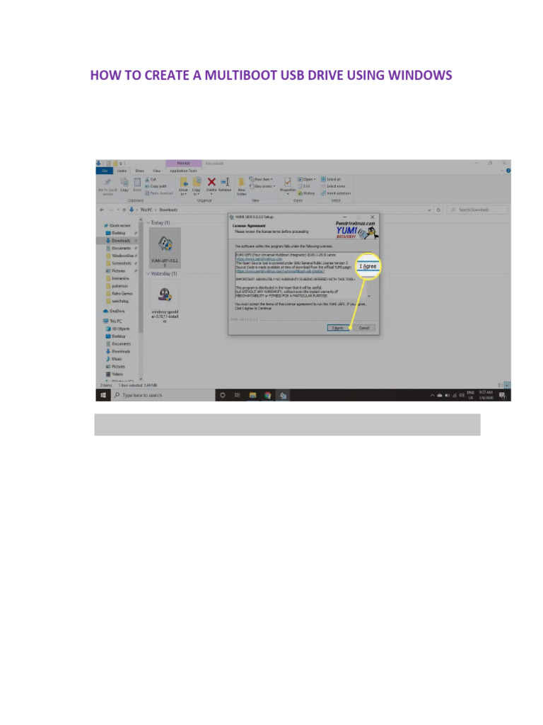 How To Create A Multiboot Usb Drive Using Windows Yumi | PDF