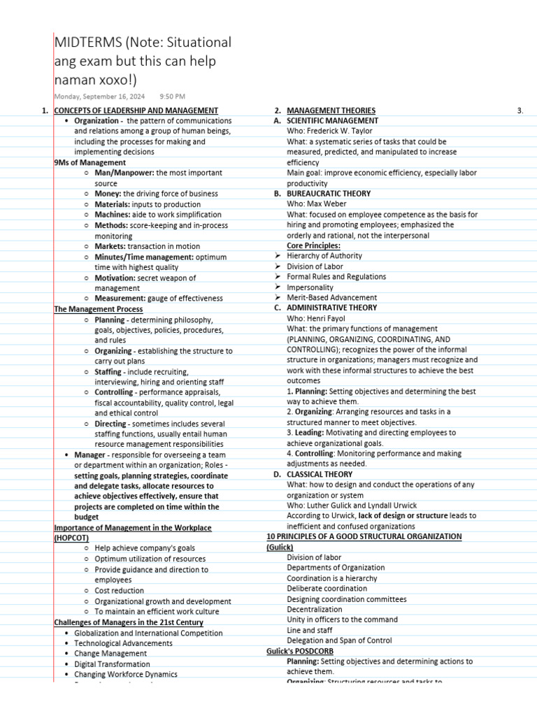 MIDTERMS (Note Situational Ang Exam But This Can Help Naman Xoxo) | PDF ...