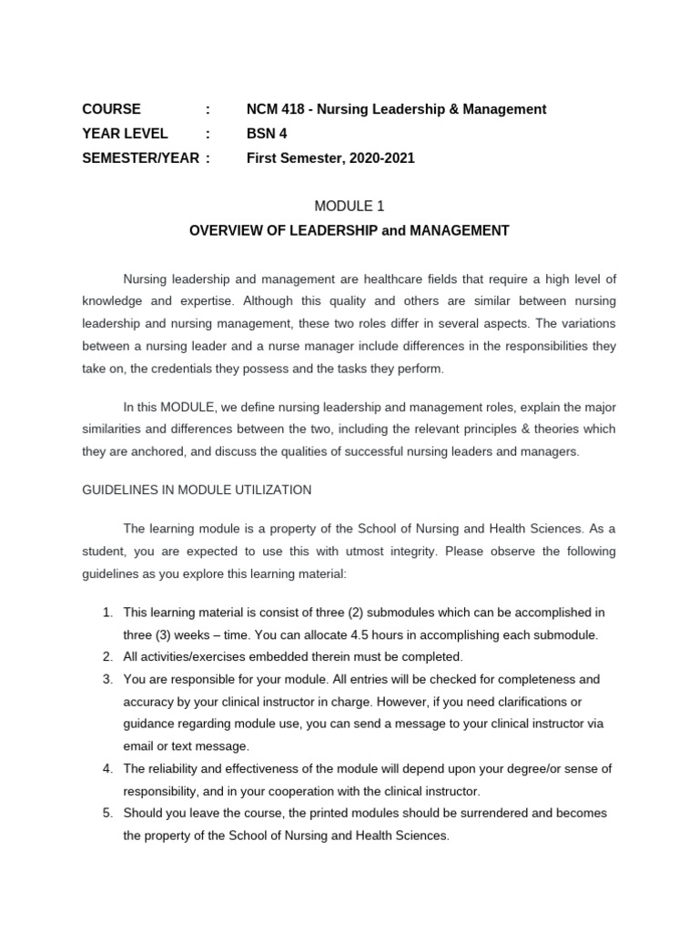 Module 1 NLM | PDF