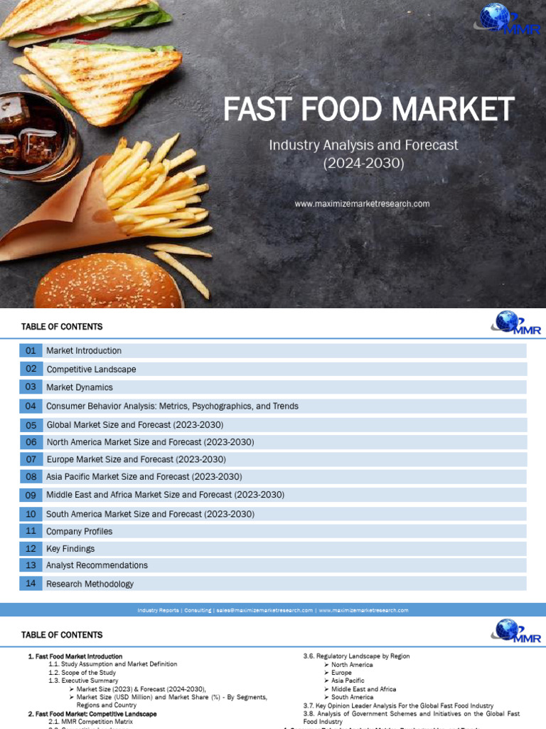 Sample Fast Food Market MMR | PDF