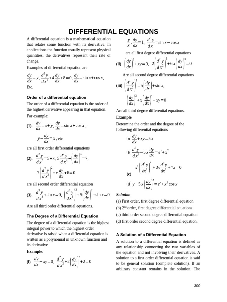 Chapt 10 - Differential Equations | PDF