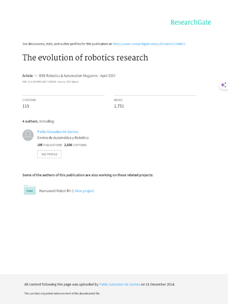 Robotic Evolution | PDF