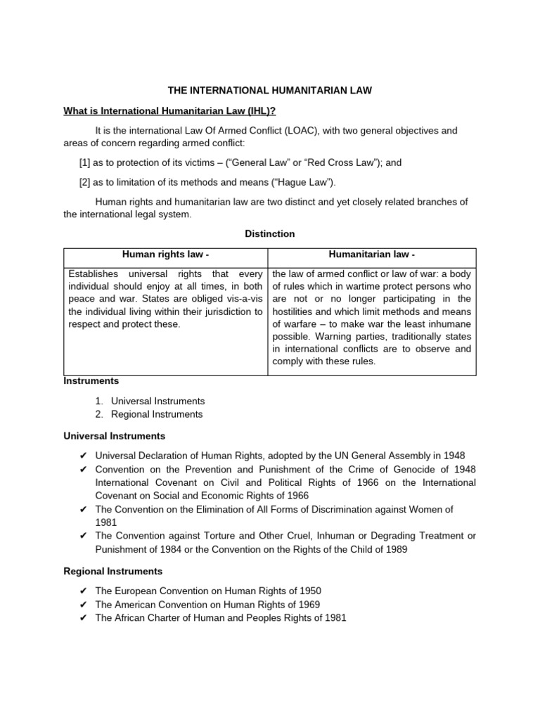 5 International Humanitarian Law | PDF