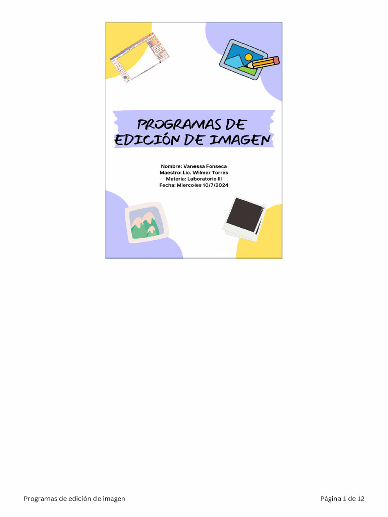 Programas de Edición de Imagen | PDF