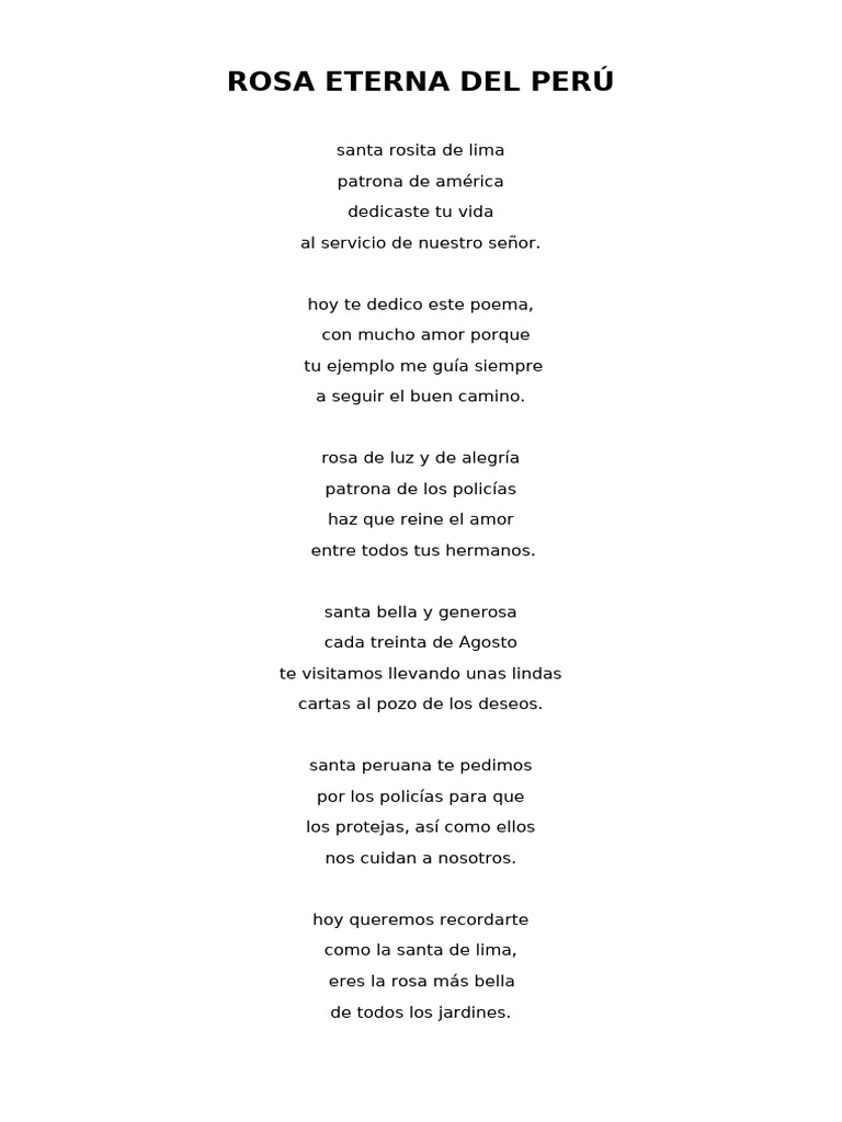 ROSA Eterna DEL PERÚ | PDF