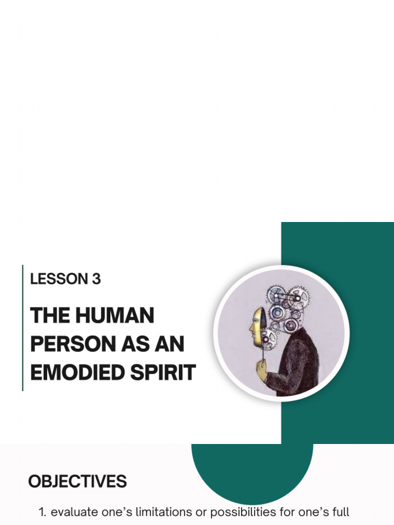 The Human Person As An Emodied Spirit | PDF