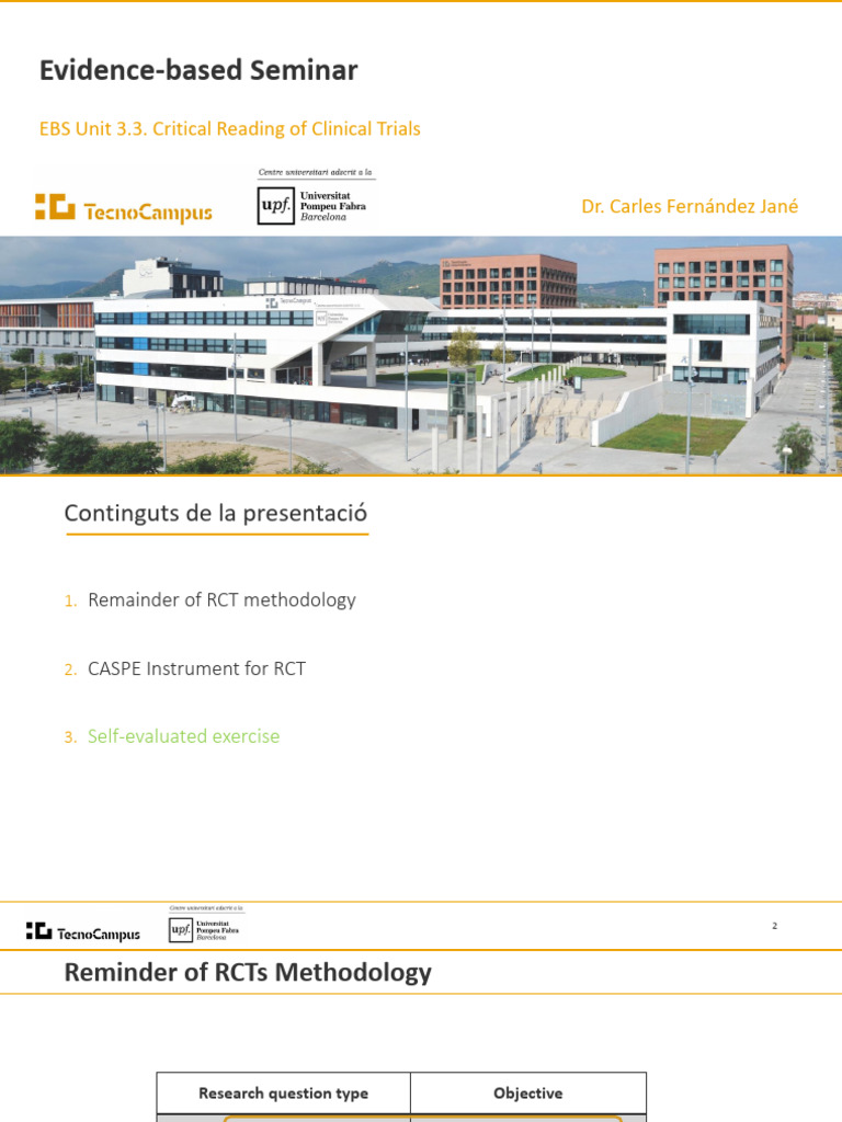EBS Unit 3.3. Critical Reading of RCT | PDF