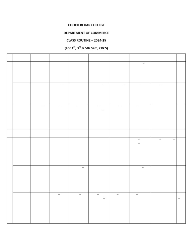 CBC Routine New 1,3,5 24-25 After Modification | PDF