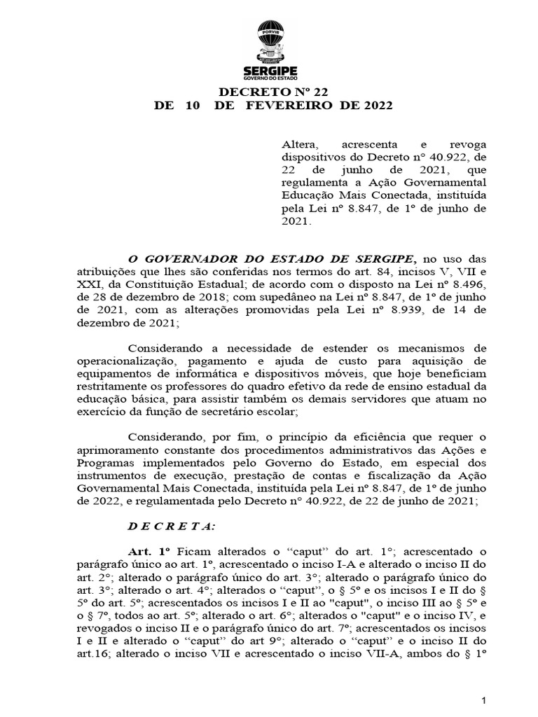 Decreto-22 2022 | PDF