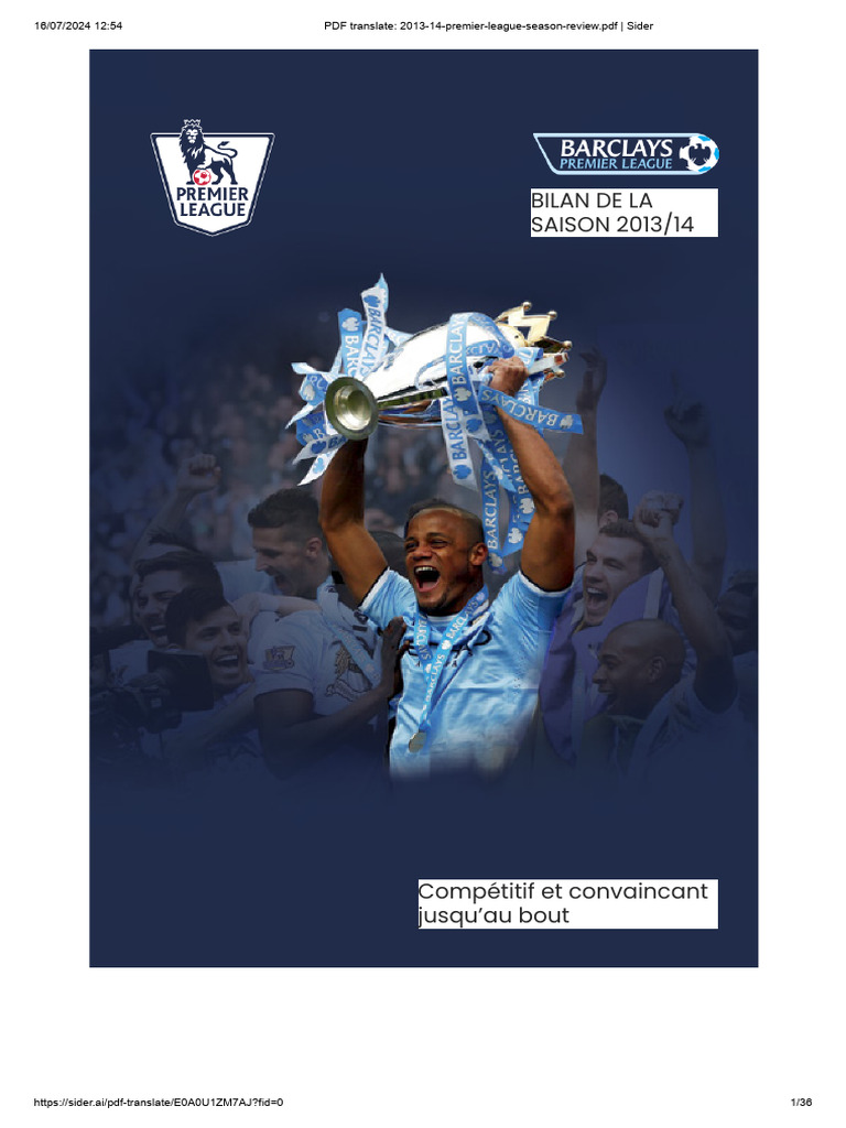 PDF Translate - 2013-14-Premier-League-Season-Review - PDF - Sider | PDF