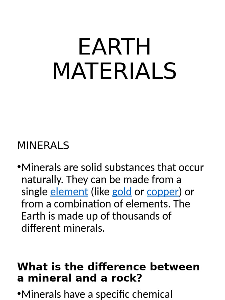 Earth Materials 3 Pdf
