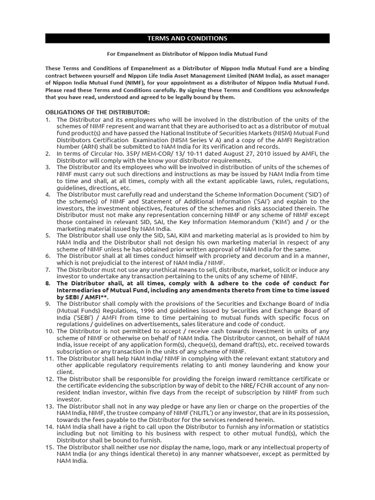 Terms and Condition | PDF