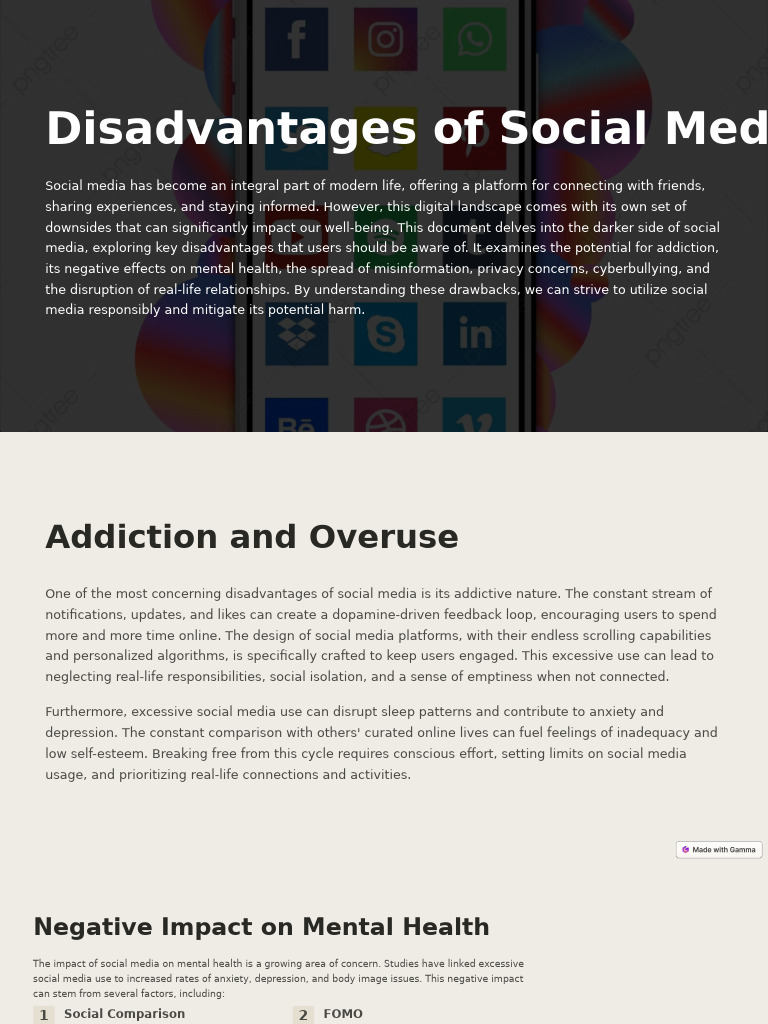 Disadvantages of Social Media | PDF