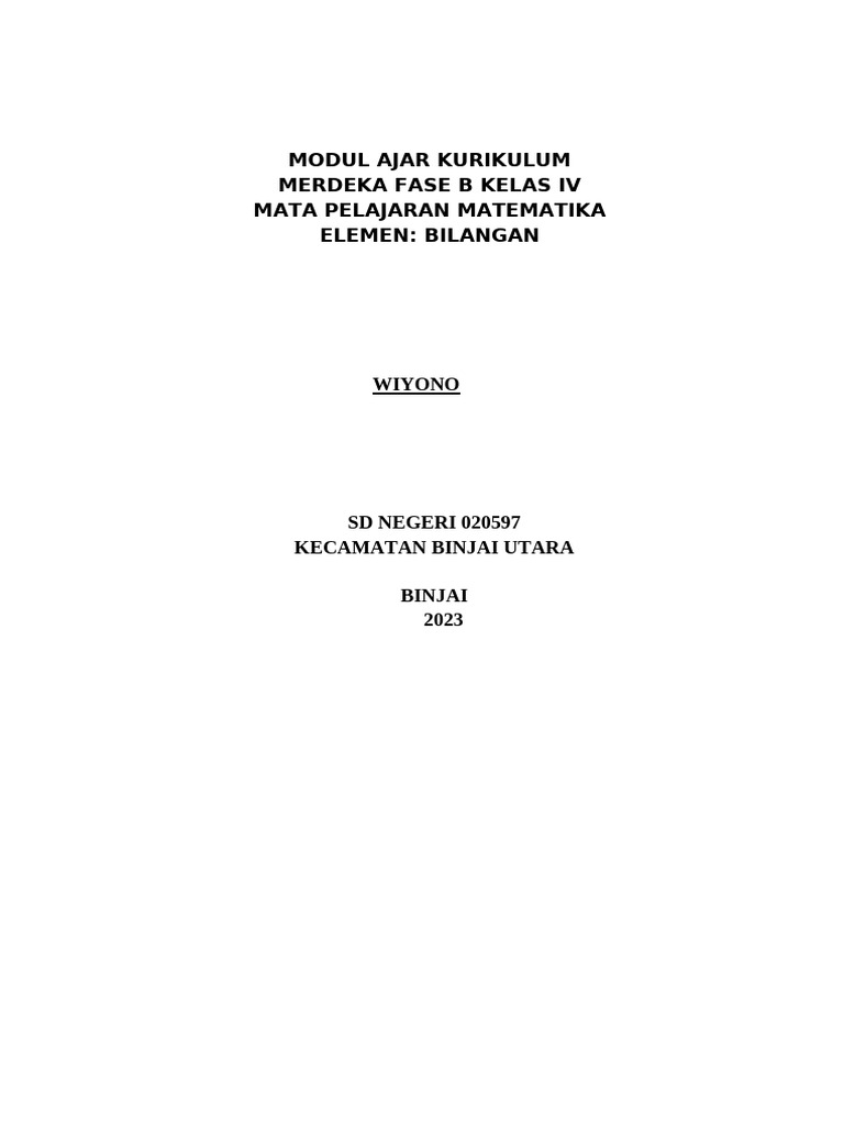 Modul Ajar Pecahan Pdf