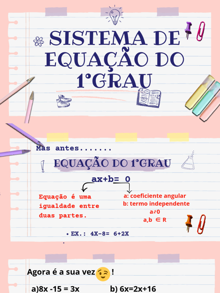 Sistema de Equação Do Primeiro Grau | PDF