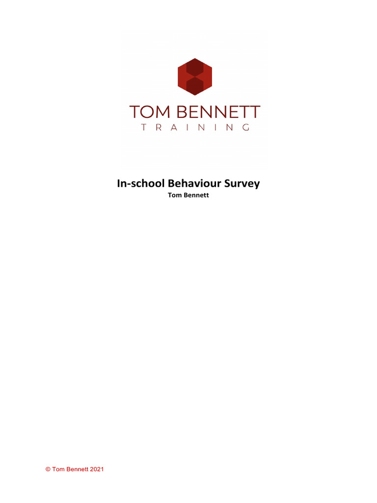 The Bennett Behaviour Survey | PDF