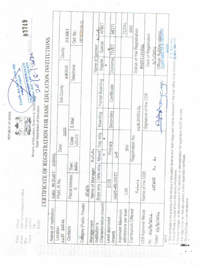 certificate of registration | PDF