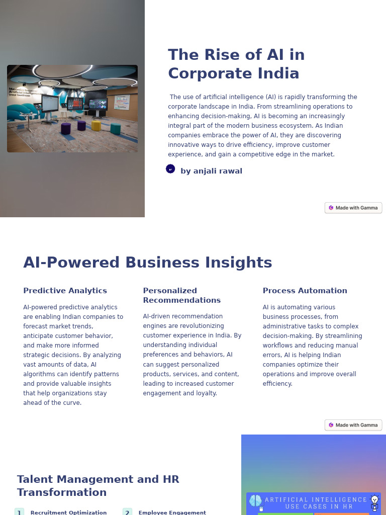 AI Transformation in Corporate India | PDF | Artificial Intelligence ...