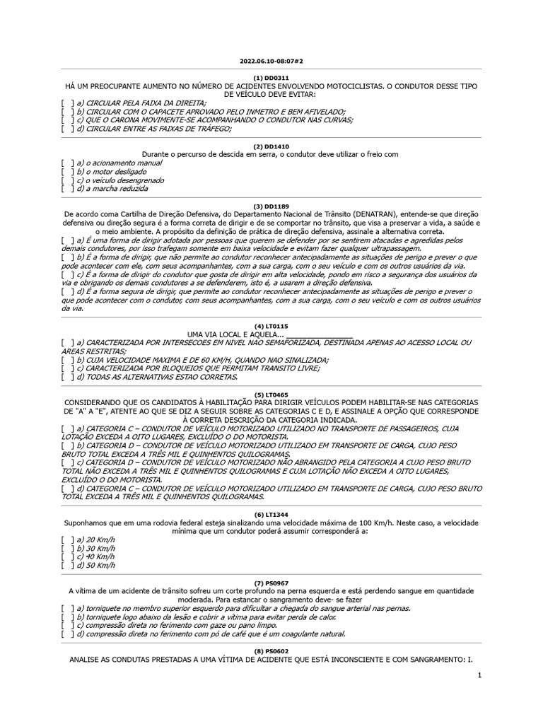 Prova 1 | PDF