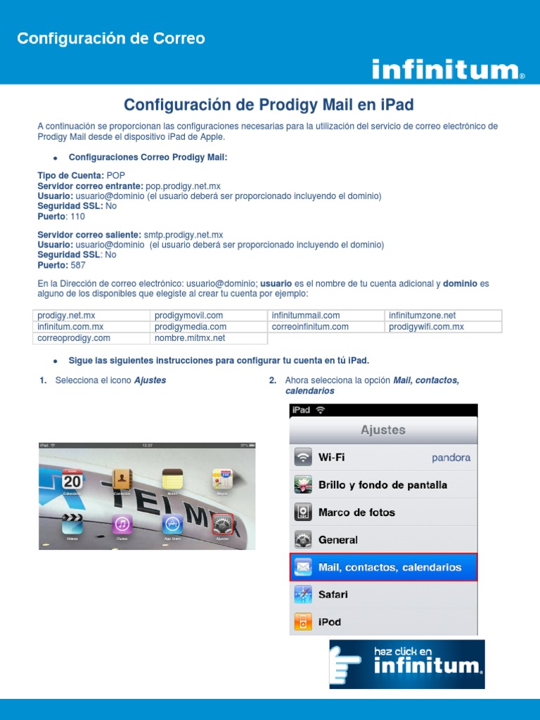 Prodigy Mail Ipad | PDF | Yo telefono | Contraseña