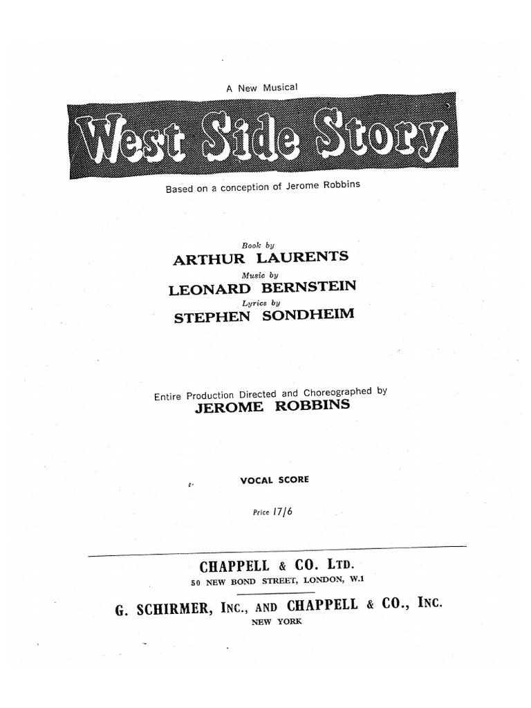 West Side Story Reduced Score | PDF