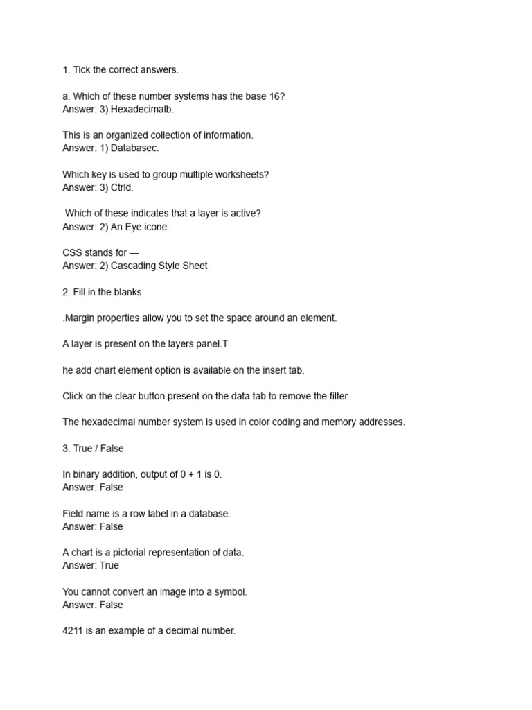 Class 7 Computer Revision | PDF