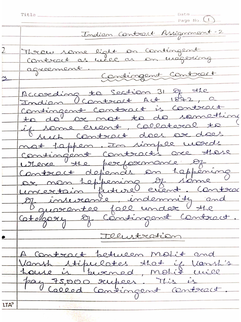 Contract Assignment 2&3 | PDF