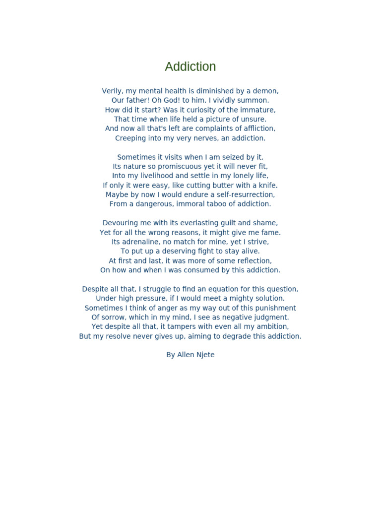 Addiction | PDF
