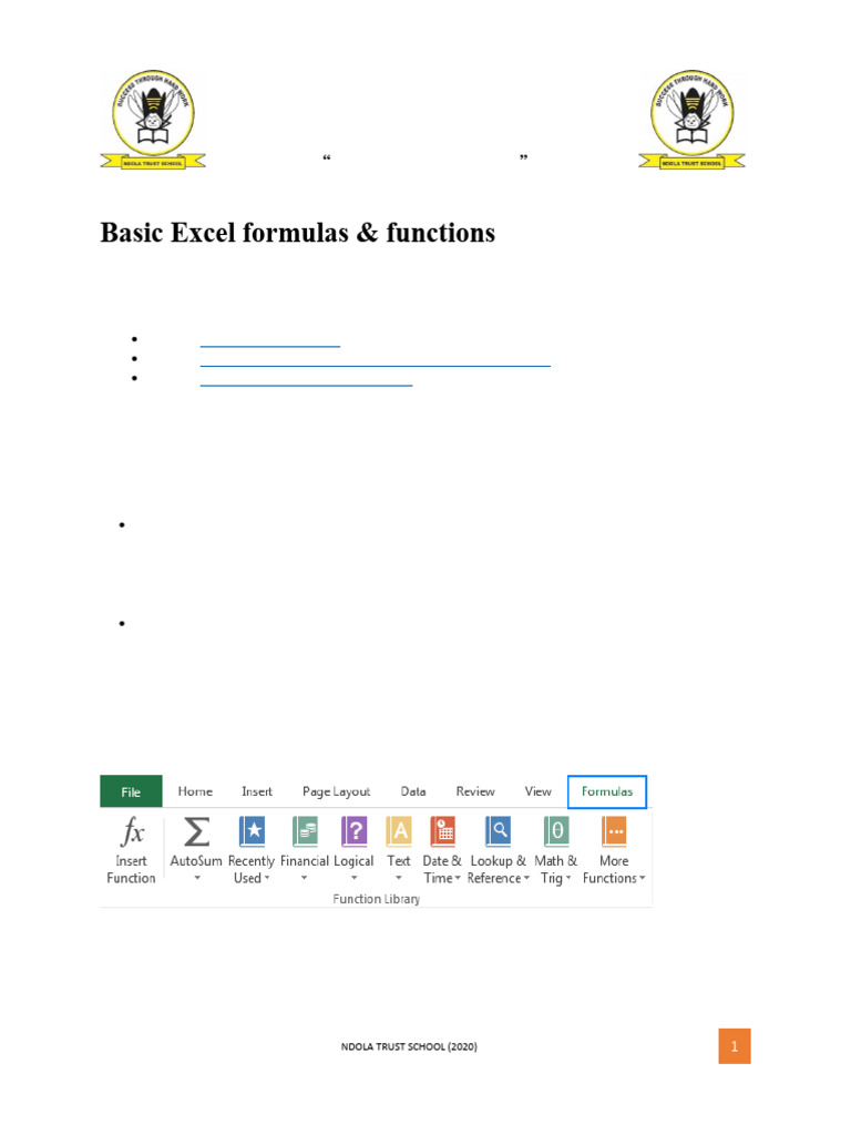 Computer Studies Spreadsheets Complete | PDF
