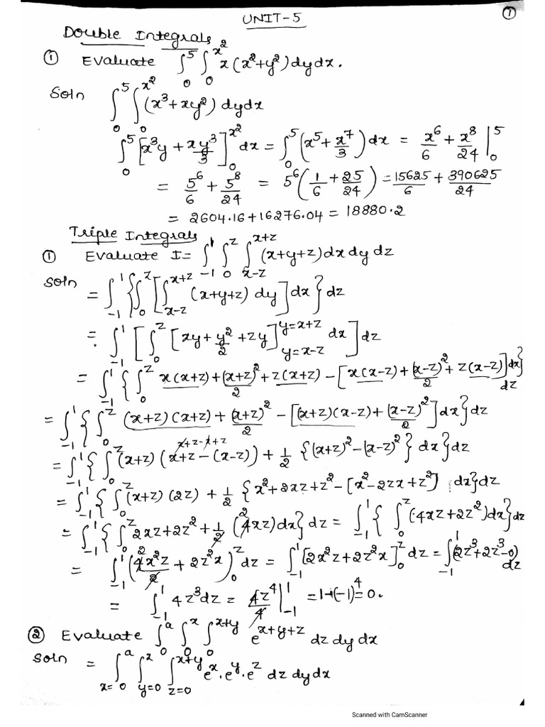Double integrals pdf