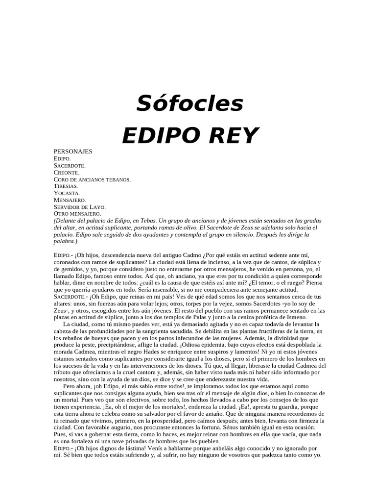 Edipo Rey | PDF