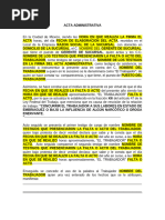Proceso Acta Administrativa | PDF