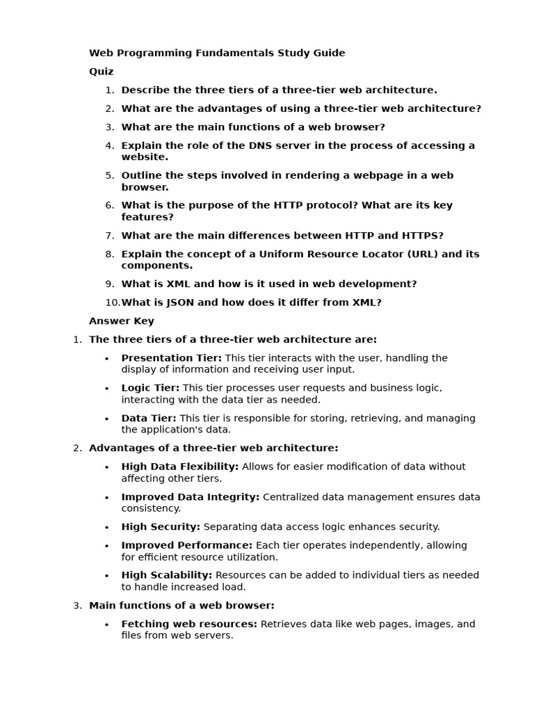 Web Programming Fundamentals | PDF