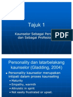 Tajuk 1kaunselor Sebagai Personal Dan Sebagai Profesional