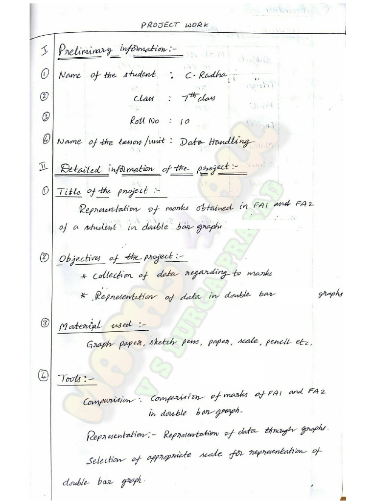 7th FA2 Project DATA HANDLING (MATHS 4 ALL) | PDF