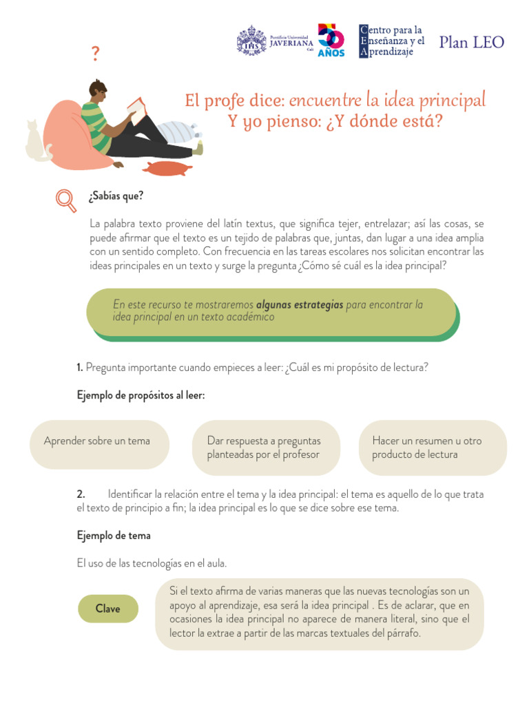 Como Extraer Una Idea Principal | PDF