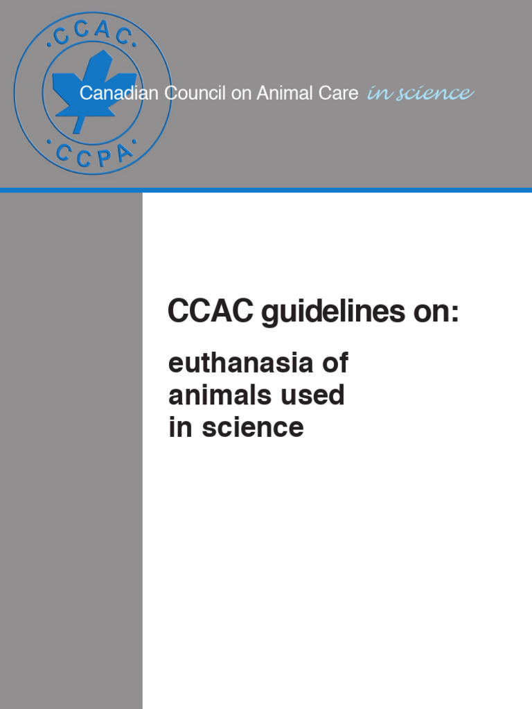 Guia CCAC Guidelines On Euthanasia of Animals Used in Science | PDF