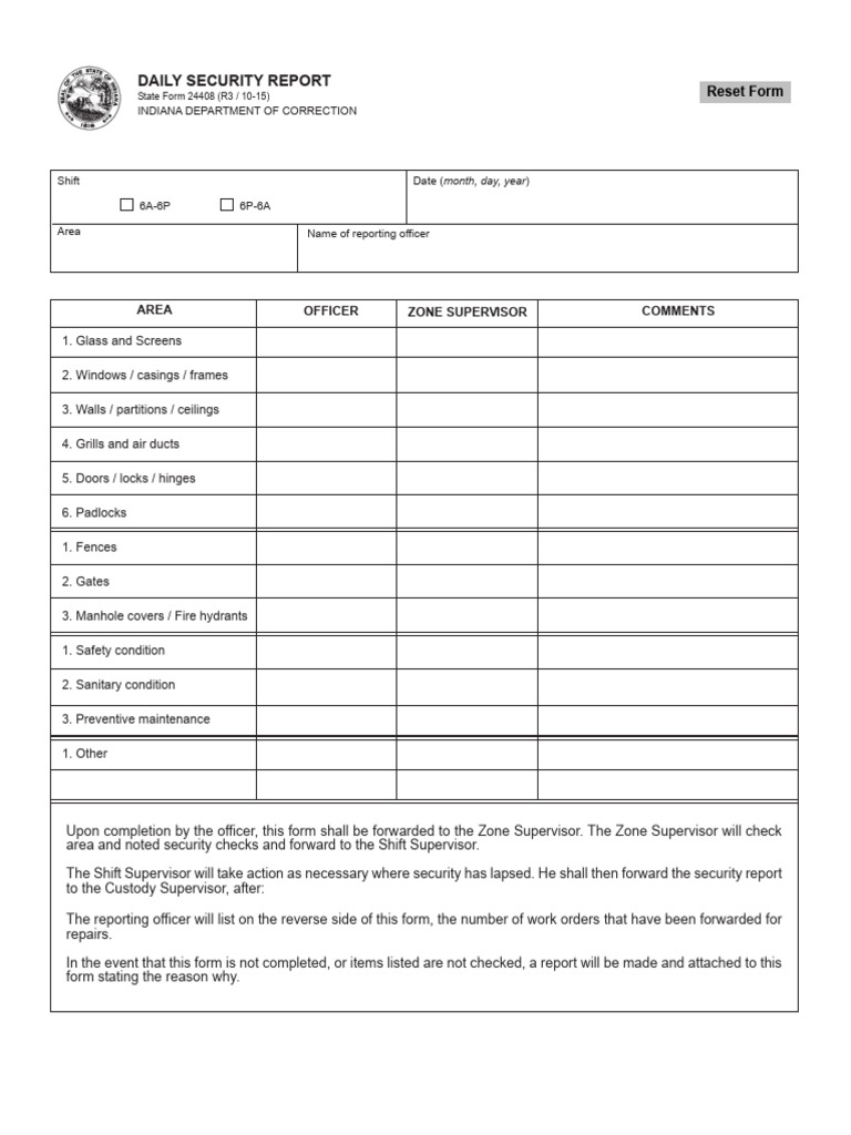 Daily Security Report Template | PDF
