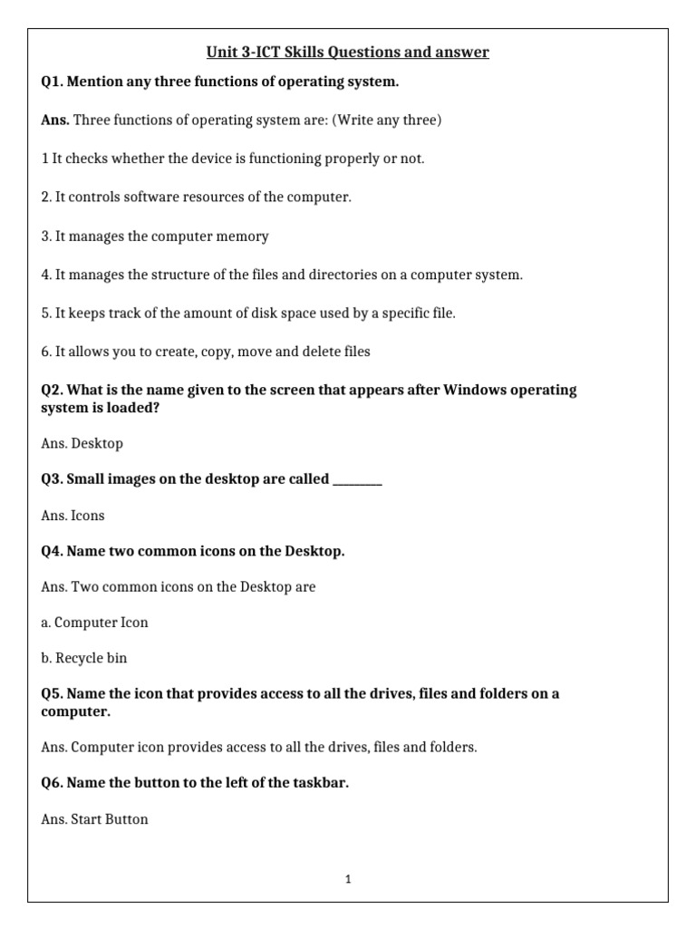 Unit 3 Ict | PDF